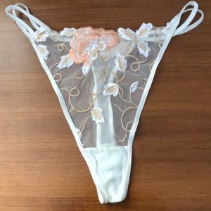 Lise Charmel Thong Panty France Couture Embroidery